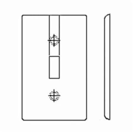 Leviton Toggle Switch 3 Gang Wallplate 80711-E